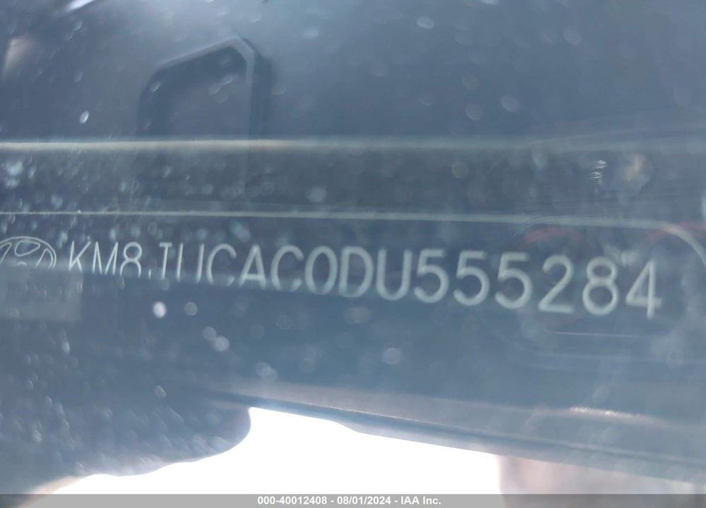 2013 HYUNDAI TUCSON GLS VIN: KM8JUCAC0DU555284