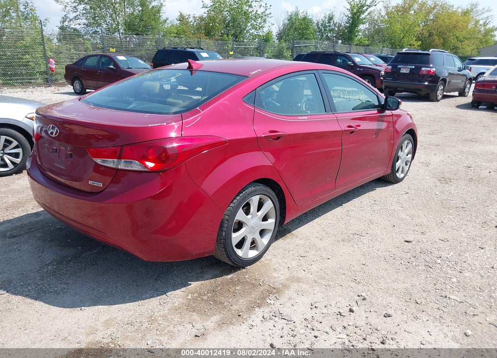 2012 HYUNDAI ELANTRA LIMITED (ULSAN PLANT) VIN: KMHDH4AE8CU389247