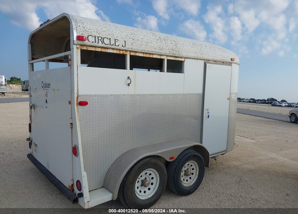 2003 CIRCLE J CRUISER HORSE TRAILE VIN: 46YHP132331067066