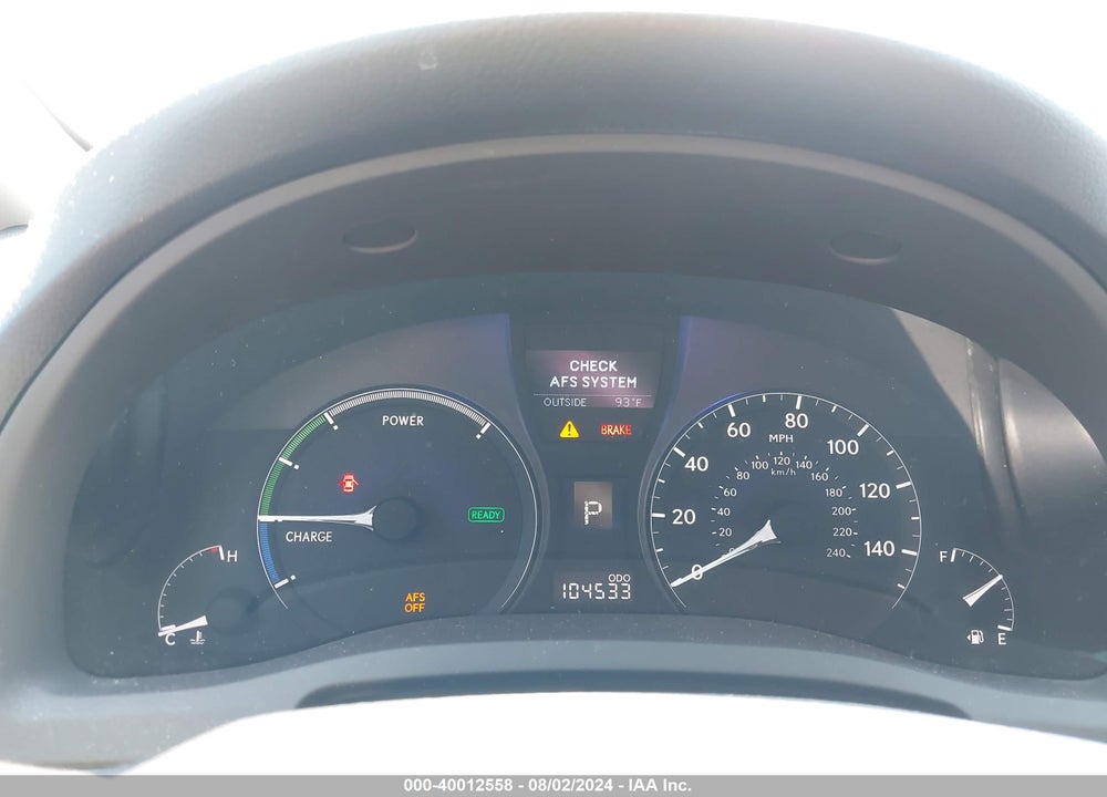 2011 LEXUS RX 450H VIN: JTJBC1BA4B2421378