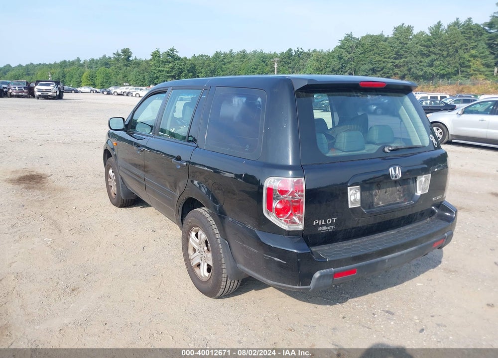 2007 HONDA PILOT LX VIN: 5FNYF18187B007276