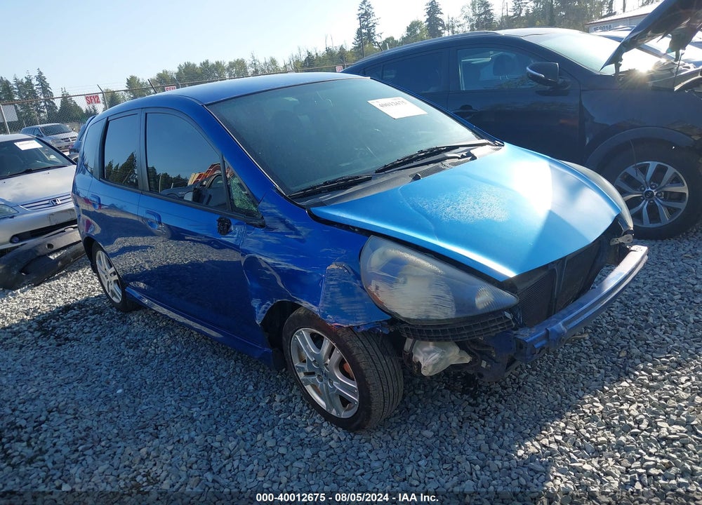 2007 HONDA FIT SPORT VIN: JHMGD38647S037482