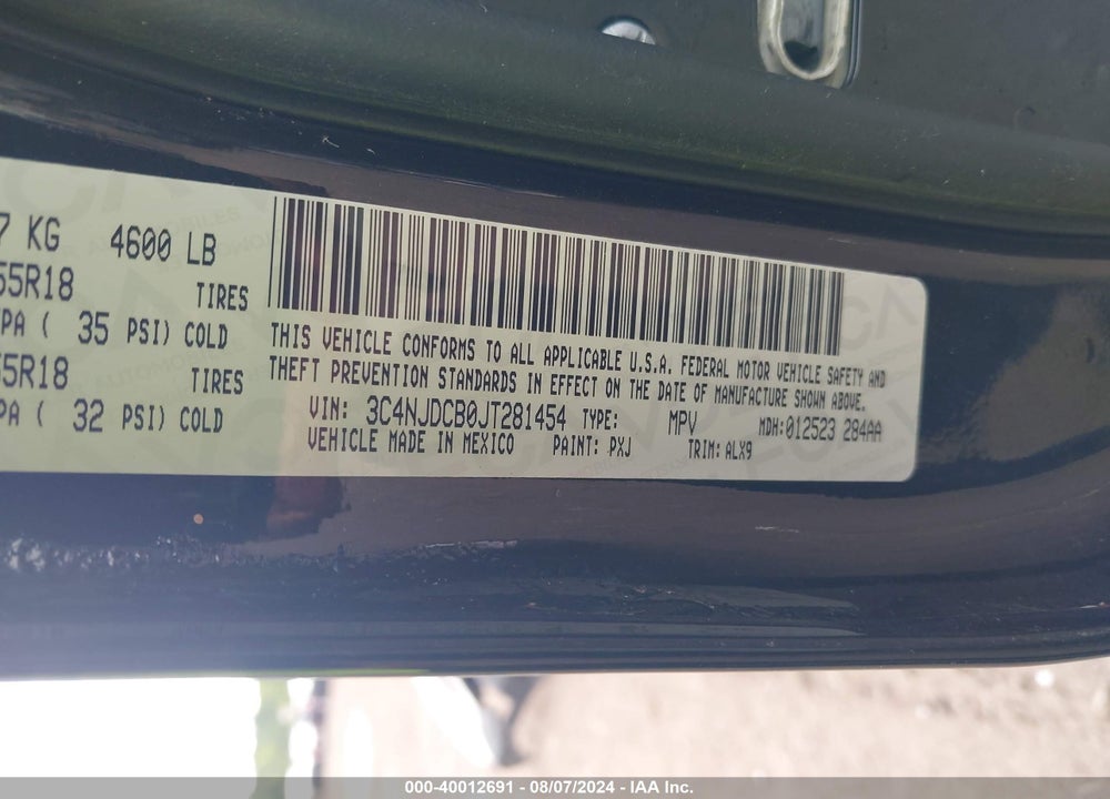 2018 JEEP COMPASS LIMITED 4X4 VIN: 3C4NJDCB0JT281454