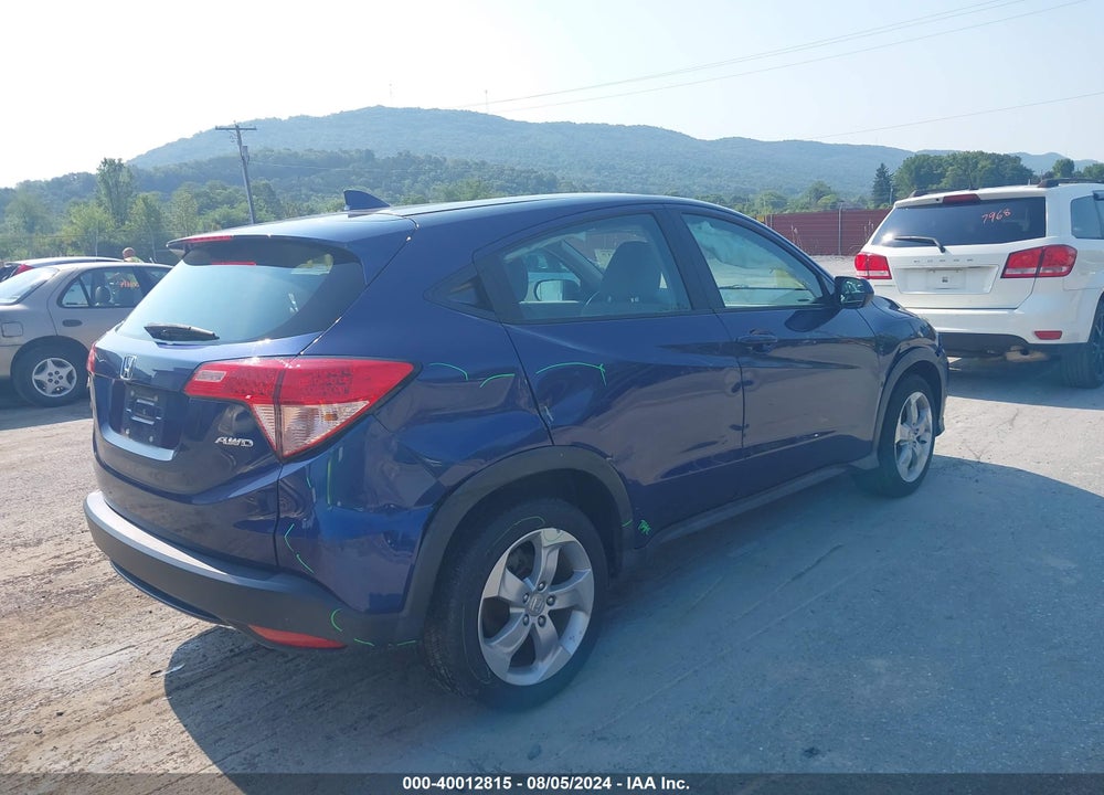 2016 HONDA HR-V LX VIN: 3CZRU6H3XGM752044