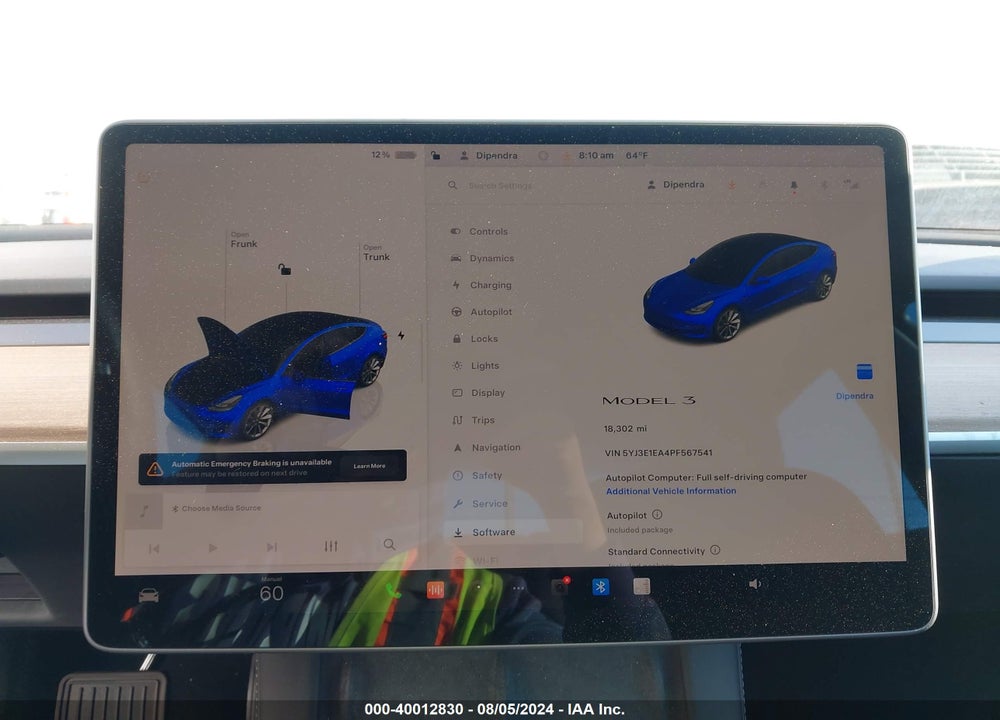 2023 TESLA MODEL 3 REAR-WHEEL DRIVE VIN: 5YJ3E1EA4PF567541