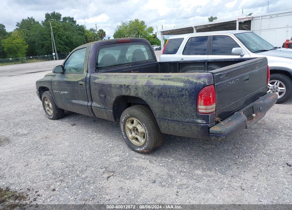 1998 DODGE DAKOTA VIN: 1B7FL26X7WS624537