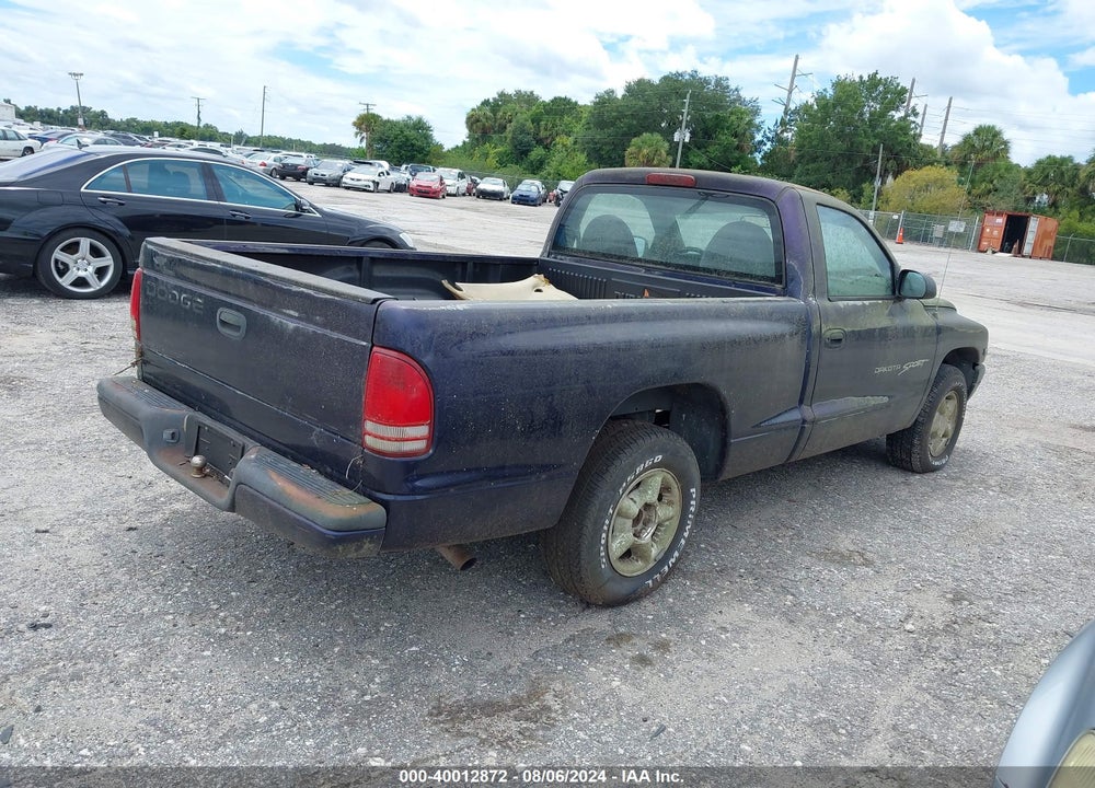 1998 DODGE DAKOTA VIN: 1B7FL26X7WS624537
