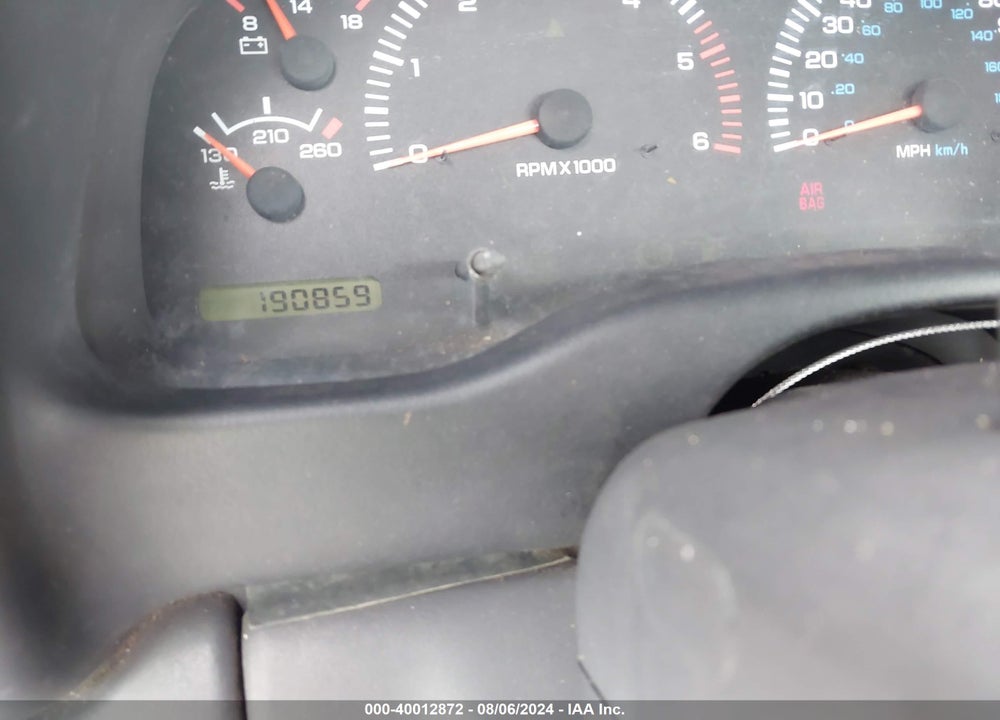 1998 DODGE DAKOTA VIN: 1B7FL26X7WS624537