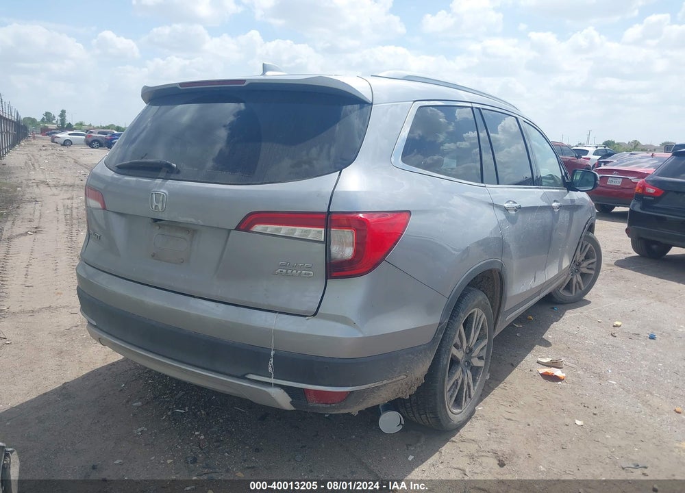 2019 HONDA PILOT ELITE VIN: 5FNYF6H00KB089551