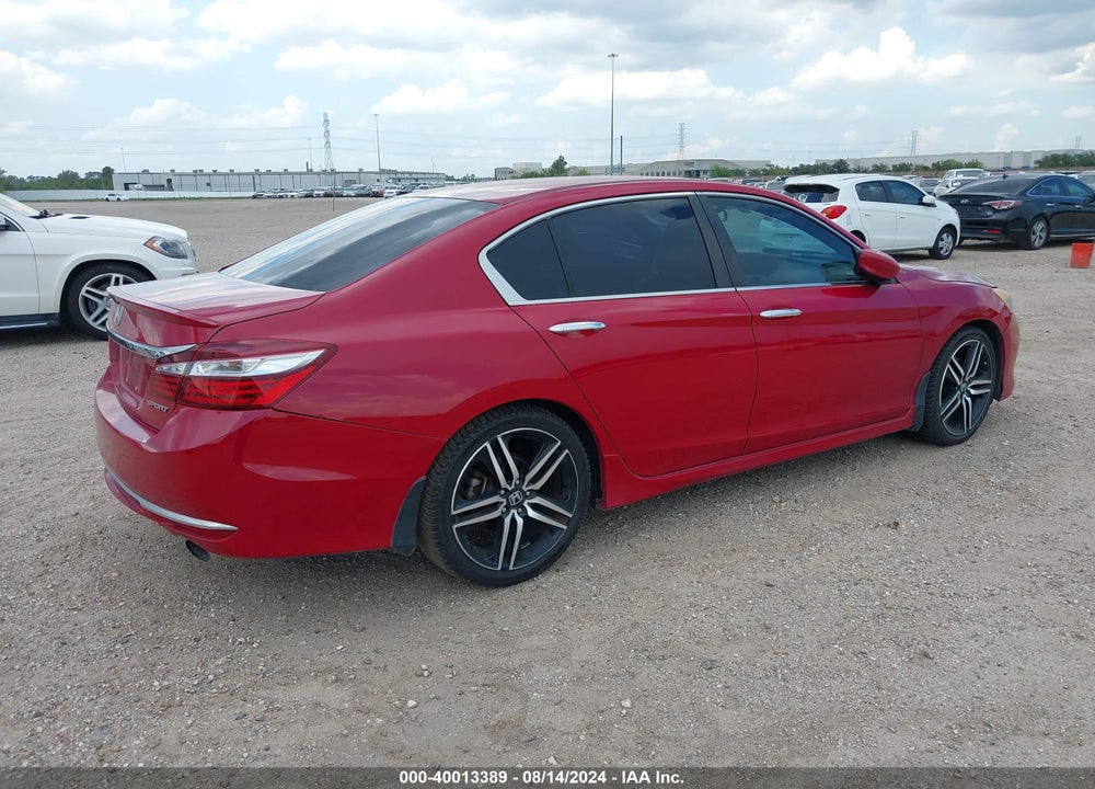 2016 HONDA ACCORD SPORT VIN: 1HGCR2F50GA102843