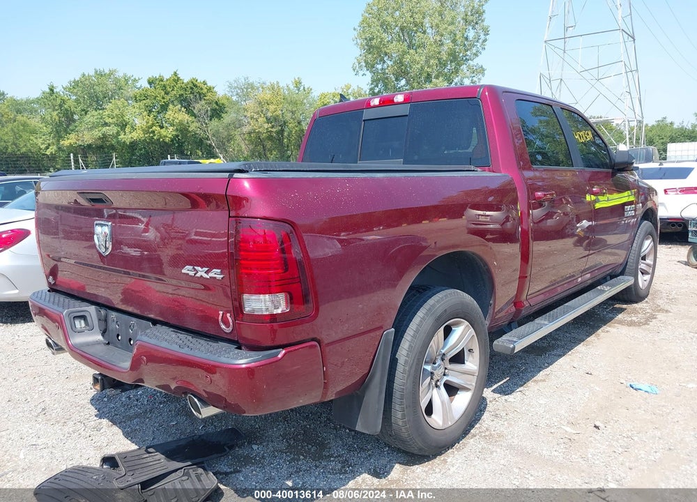 2017 RAM 1500 SPORT 4X4 5'7 BOX VIN: 1C6RR7MT3HS597047