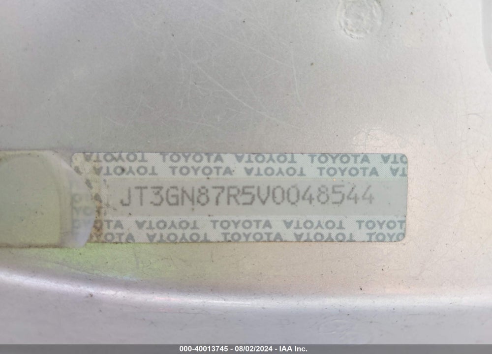 1997 TOYOTA 4RUNNER SR5 V6 LIMITED VIN: JT3GN87R5V0048544