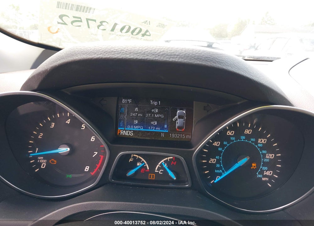 2013 FORD ESCAPE SE VIN: 1FMCU0GXXDUC84977