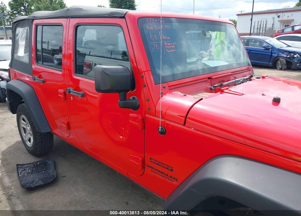 2017 JEEP WRANGLER UNLIMITED SPORT 4X4 VIN: 1C4BJWDG9HL537105