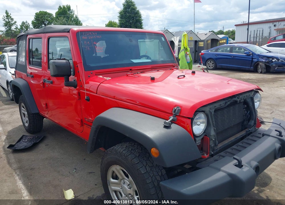 2017 JEEP WRANGLER UNLIMITED SPORT 4X4 VIN: 1C4BJWDG9HL537105