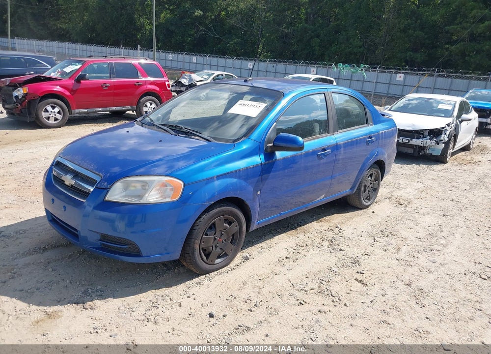 2009 CHEVROLET AVEO LT VIN: KL1TD56E99B622932