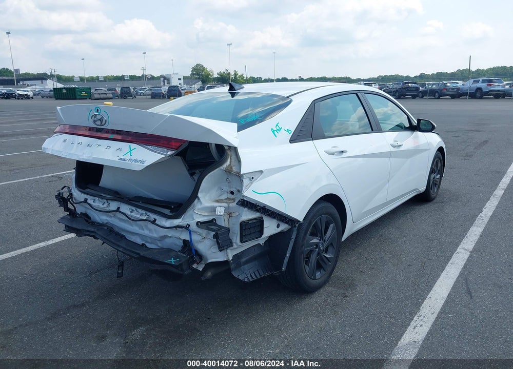 2021 HYUNDAI ELANTRA HYBRID BLUE VIN: KMHLM4AJXMU010626