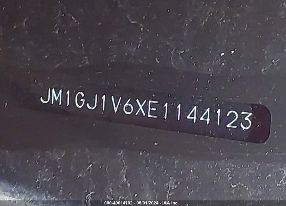 2014 MAZDA 6 I TOURING VIN: JM1GJ1V6XE1144123