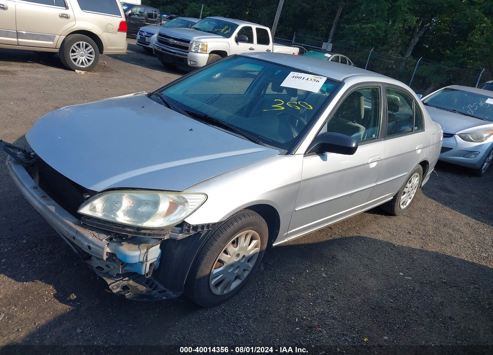 2005 HONDA CIVIC LX VIN: 2HGES16575H571031