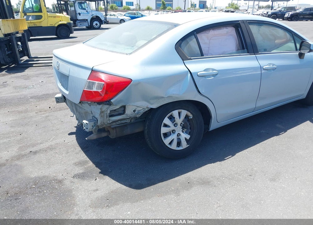 2012 HONDA CIVIC LX VIN: 19XFB2F51CE372705