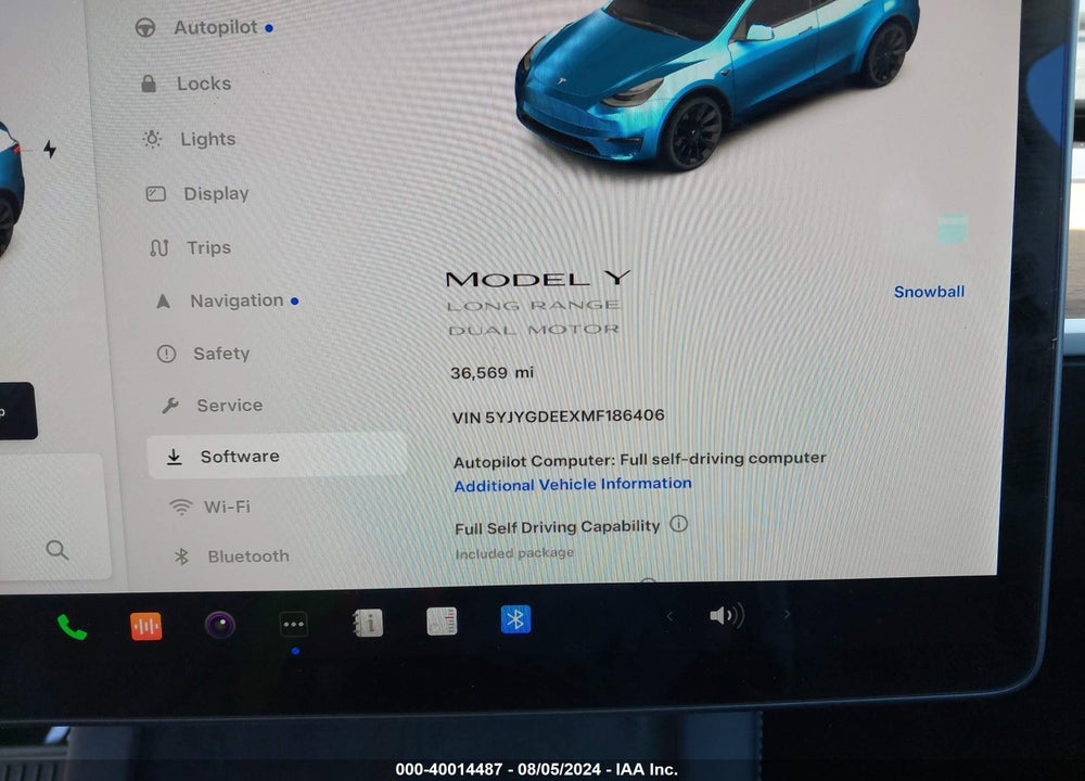 2021 TESLA MODEL Y VIN: 5YJYGDEEXMF186406