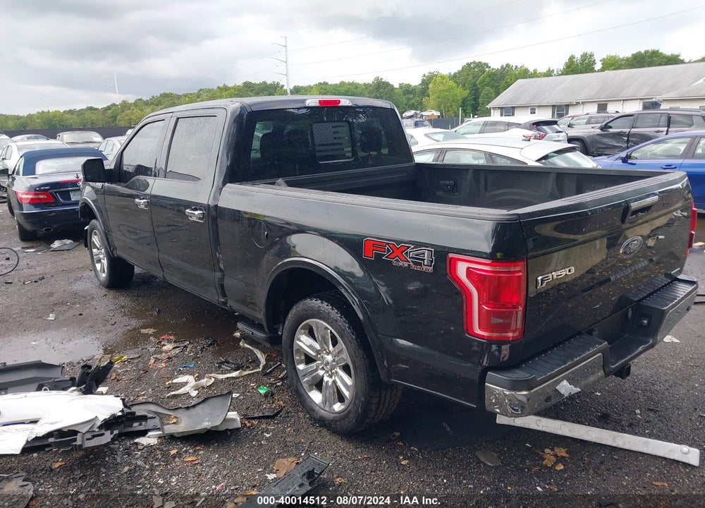 2015 FORD F-150 LARIAT VIN: 1FTFW1EF8FFC17927