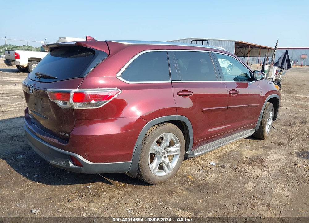 2016 TOYOTA HIGHLANDER LIMITED PLATINUM V6 VIN: 5TDYKRFH7GS132629
