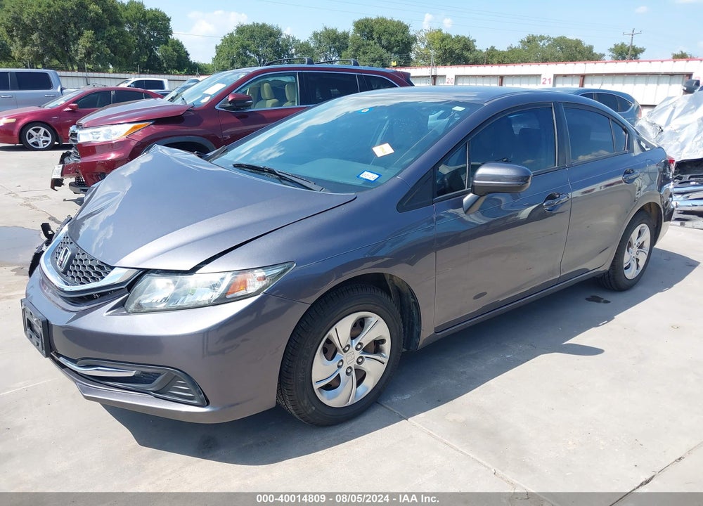 2014 HONDA CIVIC LX VIN: 19XFB2F52EE025418