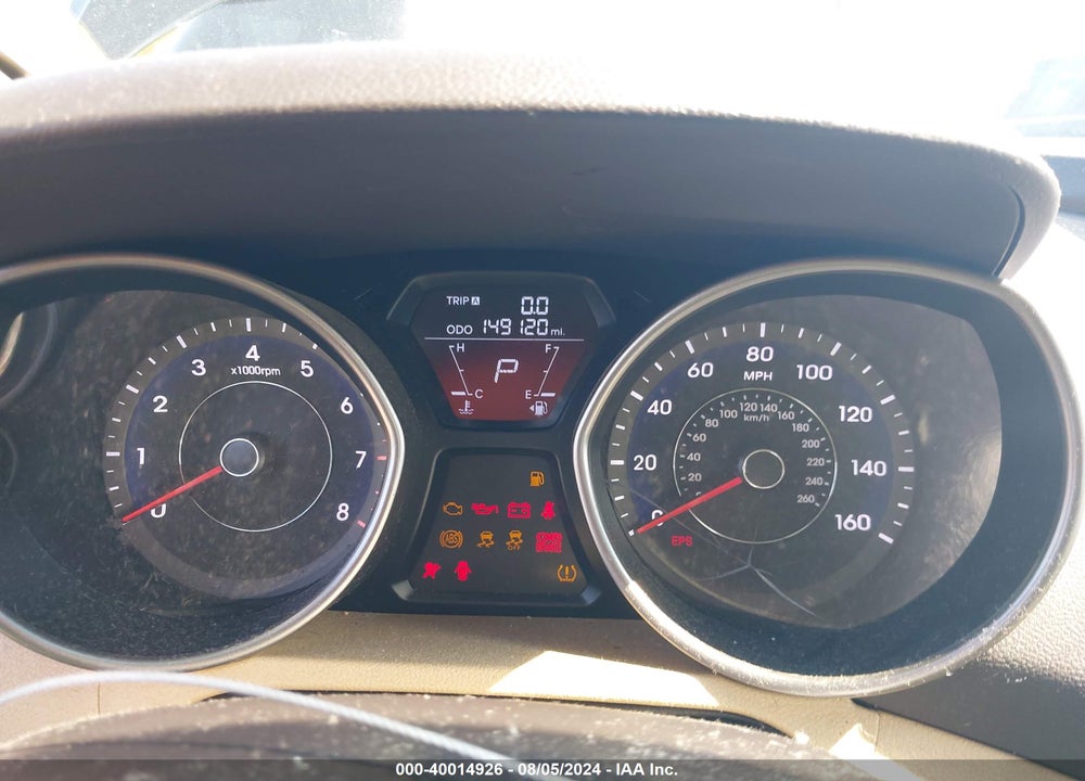 2012 HYUNDAI ELANTRA GLS VIN: 5NPDH4AE1CH104452
