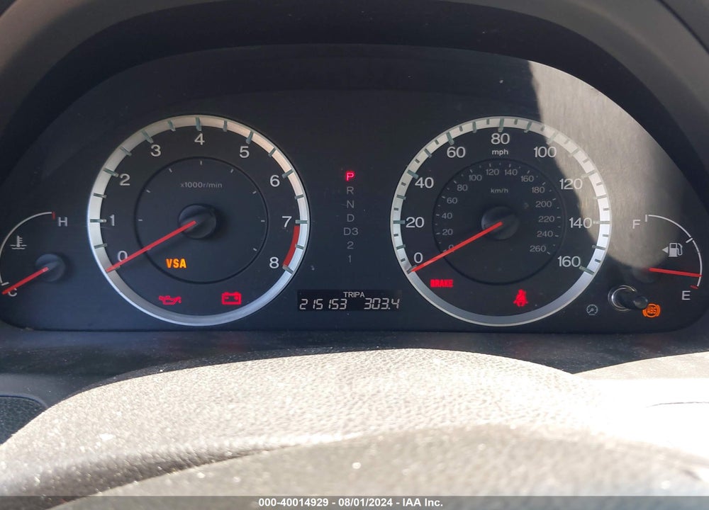 2009 HONDA ACCORD 2.4 EX VIN: 1HGCP26749A054502