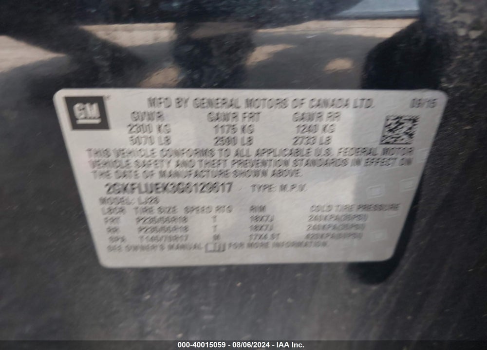 2016 GMC TERRAIN SLT VIN: 2GKFLUEK3G6129617