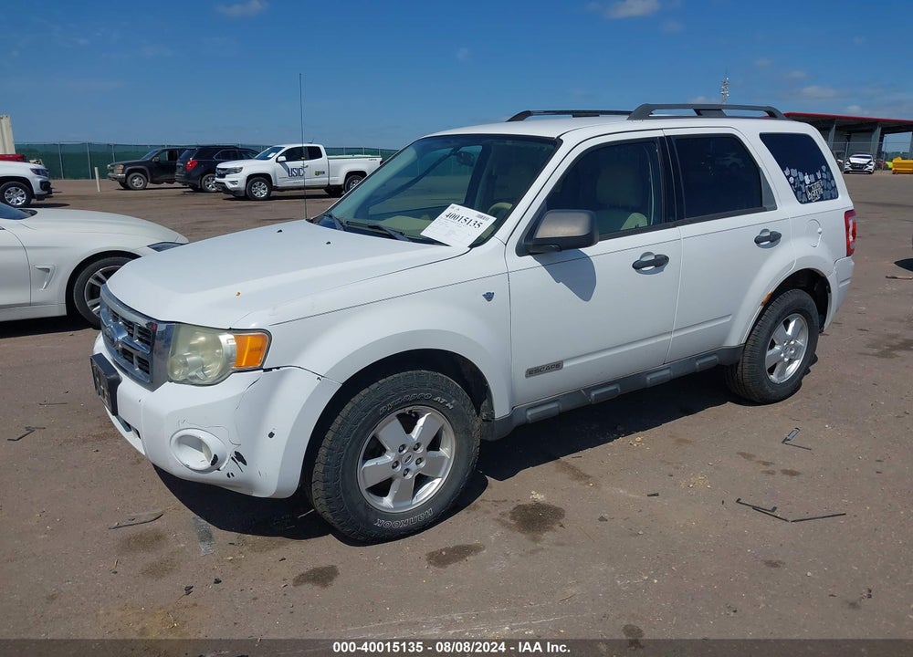 2008 FORD ESCAPE XLT VIN: 1FMCU93108KE78389