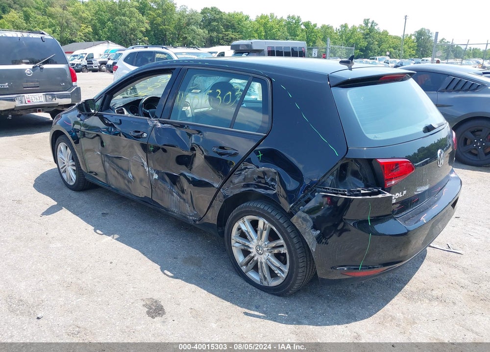 2016 VOLKSWAGEN GOLF TSI SE 4-DOOR VIN: 3VW217AU5GM035573