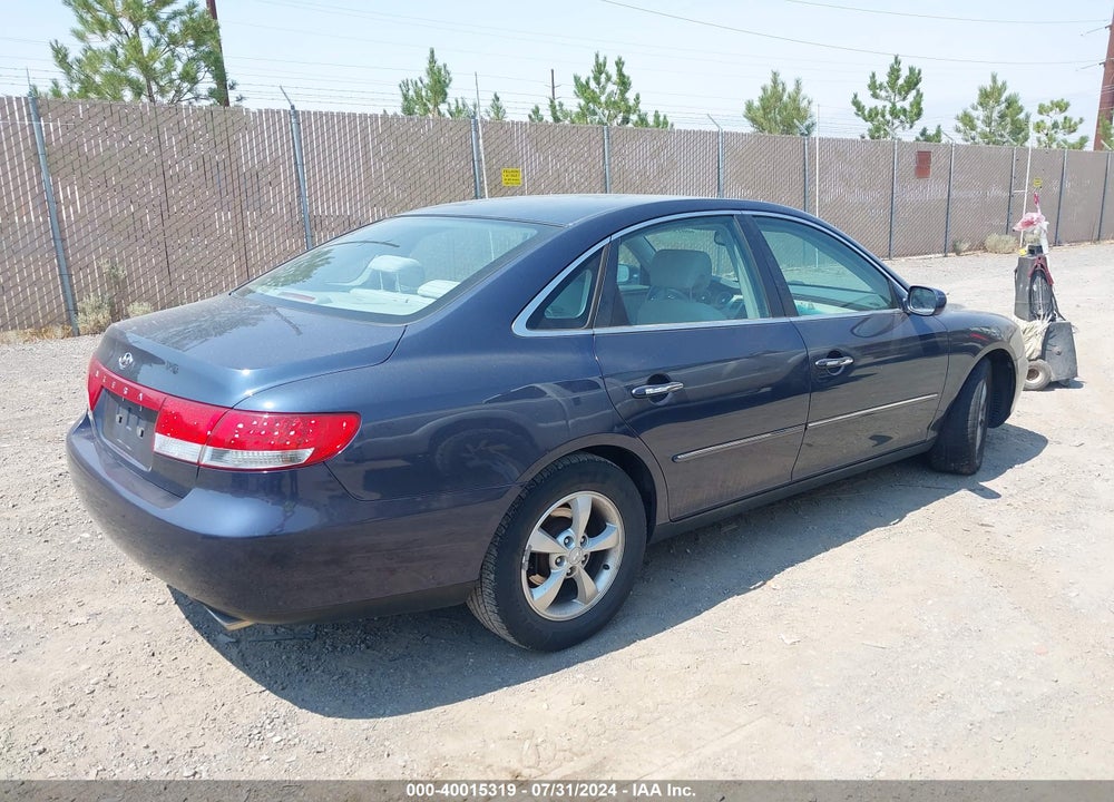 2006 HYUNDAI AZERA LIMITED/SE VIN: KMHFC46F86A137187