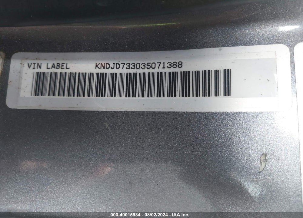 2003 KIA SORENTO EX/LX VIN: KNDJD733035071388