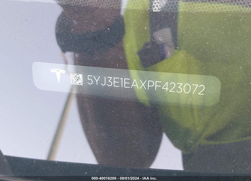 2023 TESLA MODEL 3 REAR-WHEEL DRIVE VIN: 5YJ3E1EAXPF423072