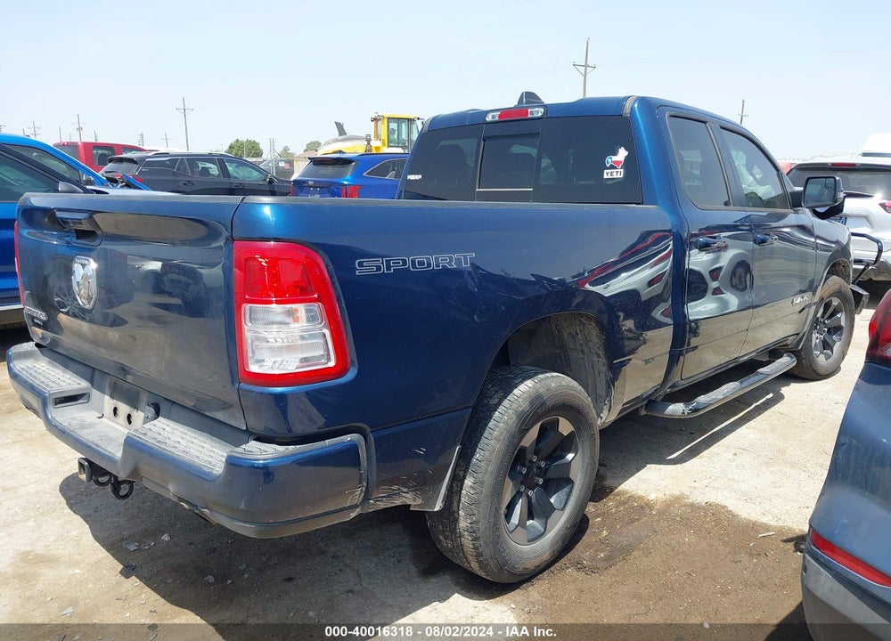 2023 RAM 1500 BIG HORN QUAD CAB 4X2 6'4 BOX VIN: 1C6RREBT2PN553156