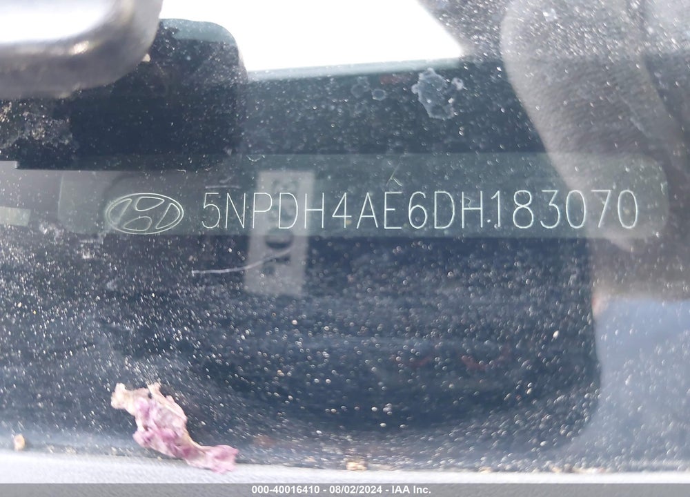 2013 HYUNDAI ELANTRA GLS VIN: 5NPDH4AE6DH183070