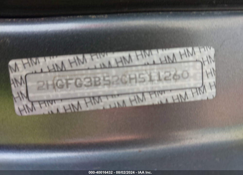 2012 HONDA CIVIC LX VIN: 2HGFG3B52CH511260