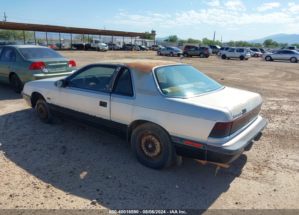 1988 CHRYSLER LEBARON VIN: 1C3CJ41EXJG301657