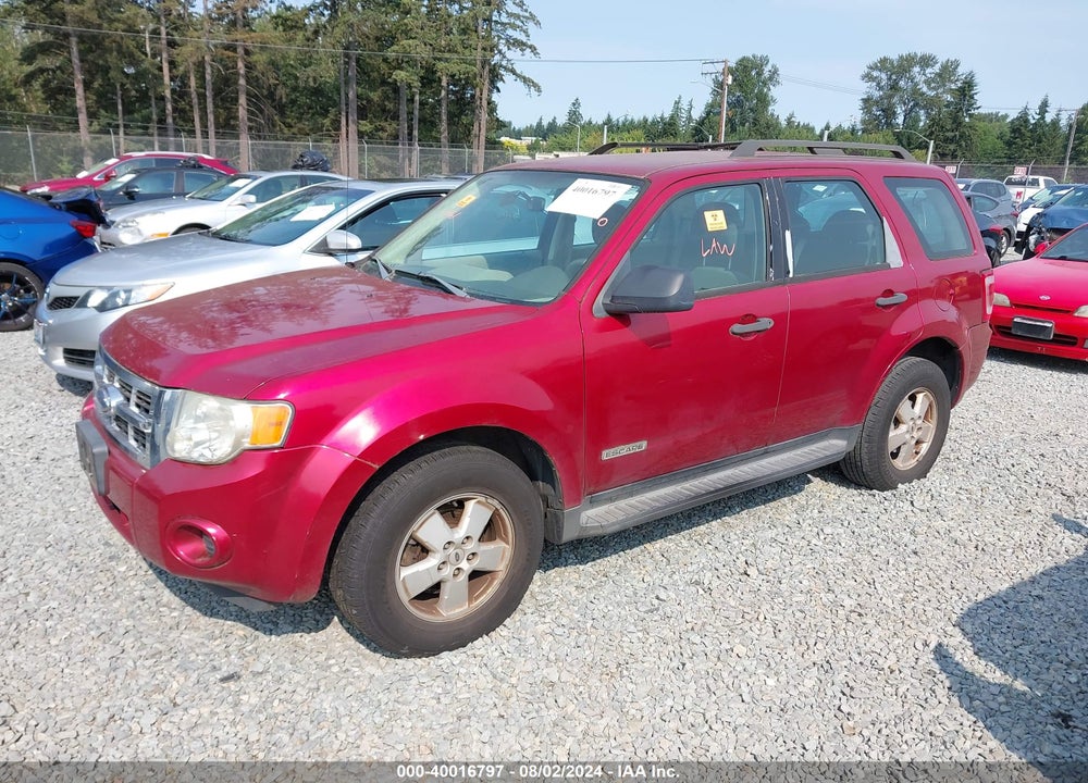 2008 FORD ESCAPE XLS/XLS MANUAL VIN: 1FMCU02Z98KA23933