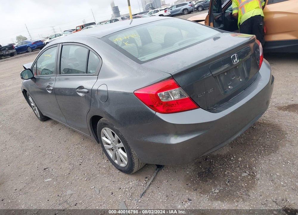 2012 HONDA CIVIC EX VIN: 19XFB2F89CE381386