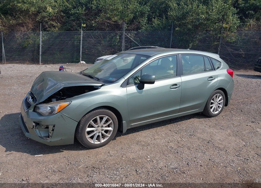 2014 SUBARU IMPREZA 2.0I PREMIUM VIN: JF1GPAC68E8277915
