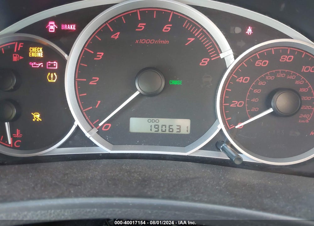 2008 SUBARU IMPREZA WRX VIN: JF1GH74628G802508