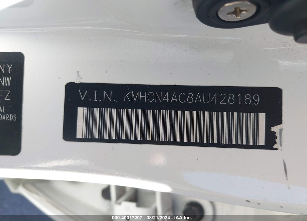 2010 HYUNDAI ACCENT GLS VIN: KMHCN4AC8AU428189