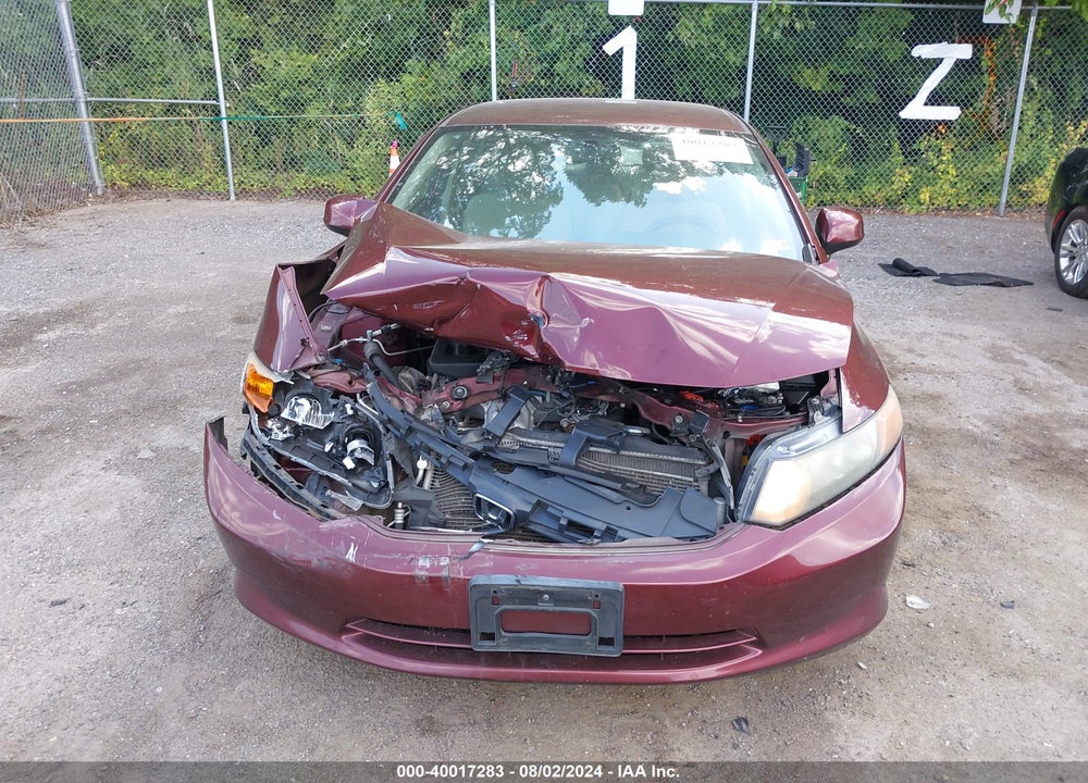 2012 HONDA CIVIC LX VIN: 19XFB2F57CE352359