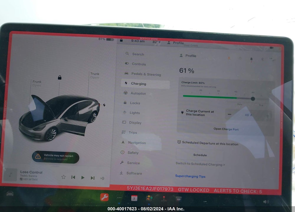 2018 TESLA MODEL 3 LONG RANGE/MID RANGE VIN: 5YJ3E1EA2JF017973