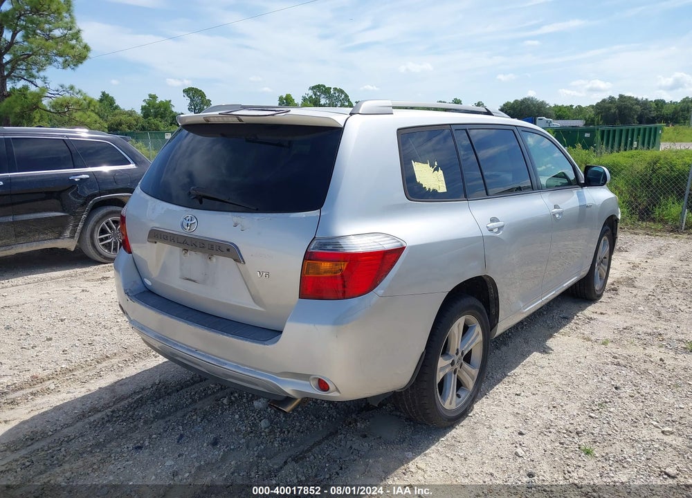 2008 TOYOTA HIGHLANDER SPORT VIN: JTEES43A682055155