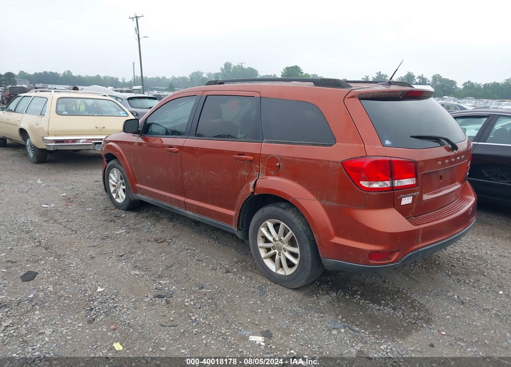 2013 DODGE JOURNEY SXT VIN: 3C4PDCBB4DT608082