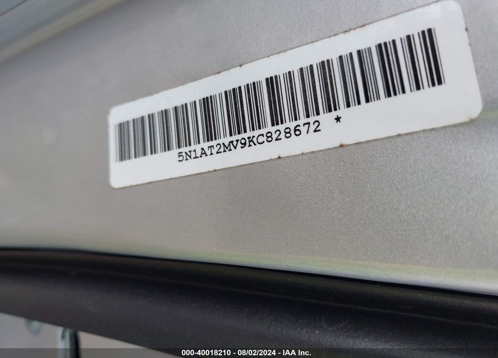 2019 NISSAN ROGUE S VIN: 5N1AT2MV9KC828672